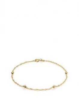 image of Beaverbrooks 9Ct Gold Bead Bracelet