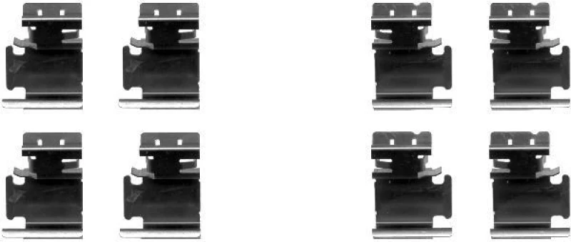 Image of HELLA Brake pad fitting kit HELLA 8DZ 355 203-061