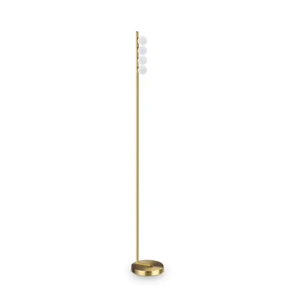 image of Ping Pong 4 Light Multi Arm Floor Lamp Brass 1000Lm 3000K