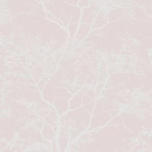 image of Holden Decor Statement Whispering Pink Tree Glitter effect Embossed Wallpaper