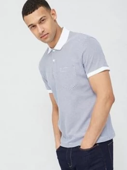 Selected Homme Brighton Contrast Rib Polo - White, Size 2XL, Men