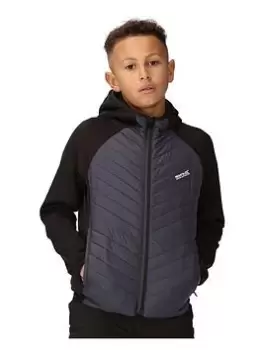 Image of Boys, Regatta Kids Kielder Hybrid VII Jacket - Black/Grey, Black, Size 13 Years