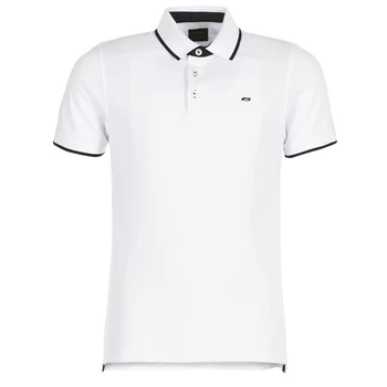 Jack Jones JJEPAULOS mens Polo shirt in White - Sizes XXL,S,M,L,XL,XS