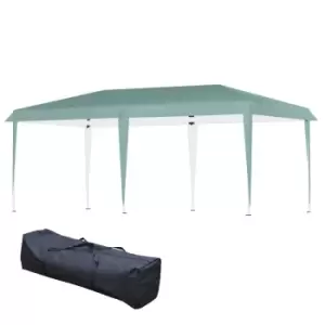 image of Outsunny 6 X 3M Pop Up Gazebo Patio Party Event Heavy Duty Canopy - Green