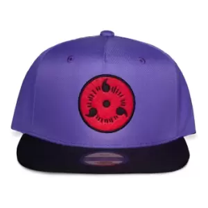 Image of NARUTO SHIPPUDEN Sasuke Symbol Patch Snapback Baseball Cap,...