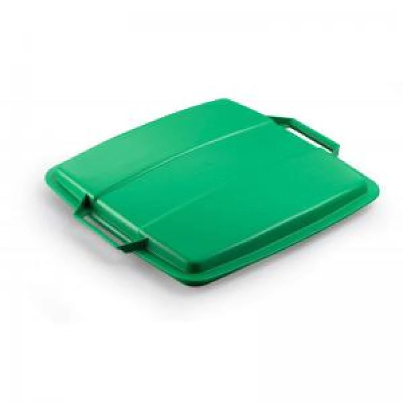 Image of Durable DURABIN 90L Square Recycling Bin Lid - Food & Freezer Safe - Green Green unisex