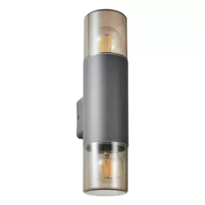 Image of Zink BEATA Outdoor Up and Down Wall Light Grey/Smoke