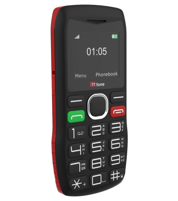 Image of TTfone TTfone TT880 Easy-to-Use Big Button Mobile with GiffGaff Pay As You Go SIM, USB C Cable