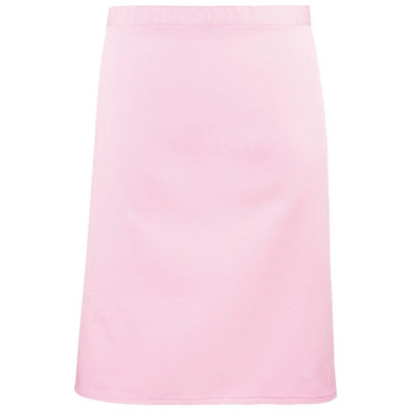 Image of Premier Premier Colours Mid Length Apron in Pink Pink One Size Unisex 5063470681259