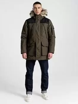 image of Craghoppers Craghoppers Bishorn Ii Parka Jacket, Khaki Size M Men