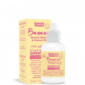 image of Umberto Giannini Banana Butter Nourishing Superfood Hair Oil 75ml