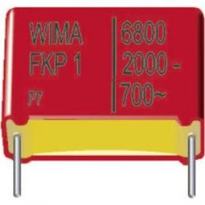 image of FKP thin film capacitor Radial lead 0.1 uF 1250 Vdc 10 37.5mm L x W x H 41.5 x 15 x 26mm Wima FKP1R031007D00KSSD