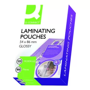 Image of Q Connect Lamin Pouch 54x86 Pk100 125mic