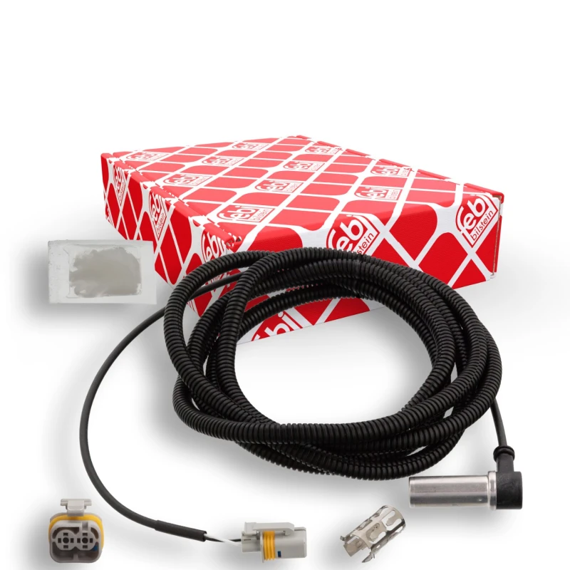 Image of FEBI BILSTEIN 106323 ABS Sensor Front Axle, with bush Sensor,wheel speed (412)