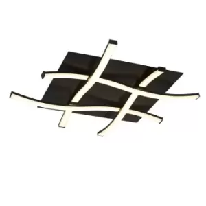 Image of Nur Flush Ceiling 34W LED 2800K, 2600lm, Dimmable Frosted Acrylic, Brown Oxide