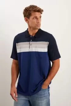 image of Navy Multi Block Polo