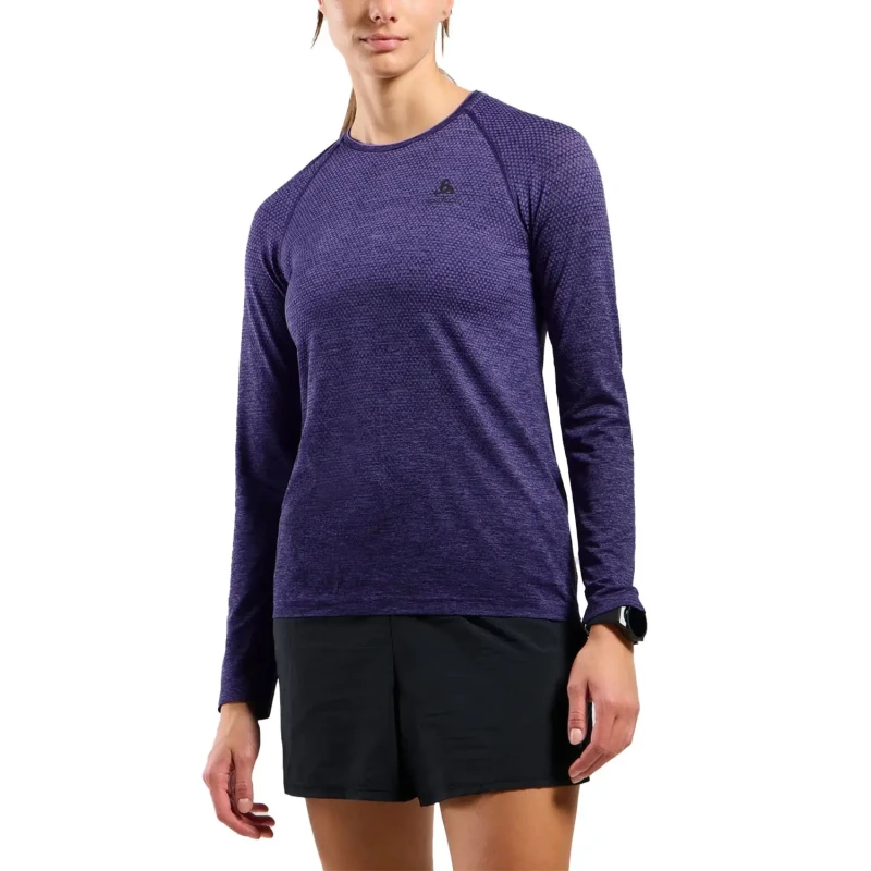 Image of Womens Long Sleeve Jersey Odlo Essential Seamless Gris Female L