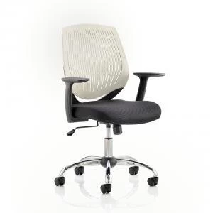 image of Trexus Dura Task Operator Chair With Arms White Ref OP000022