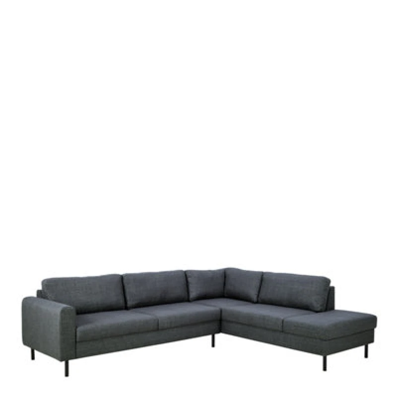 Image of Furniture To Go Omaha Right Hand Facing Corner Sofa In Dark Grey Fabric