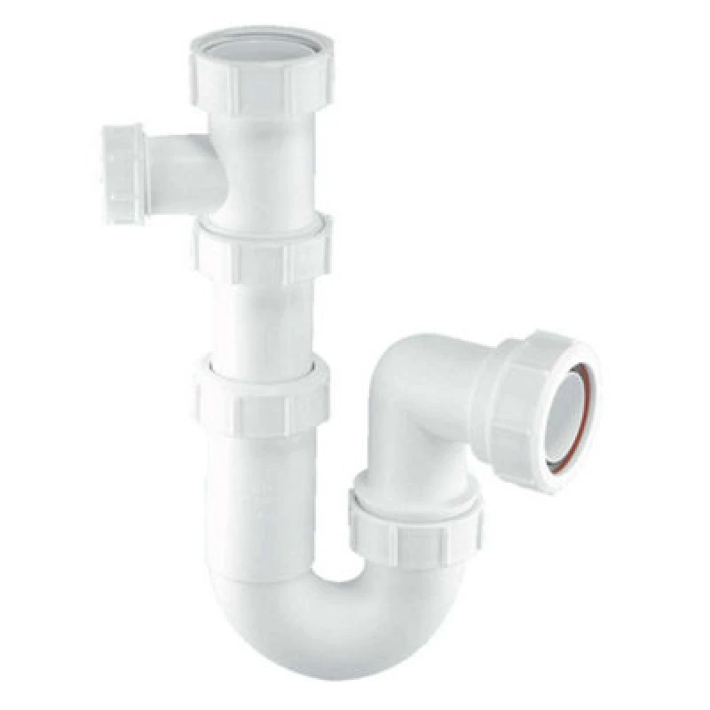 Image of McAlpine Tubular Swivel Basin Trap with 19/23mm Pipe Connection ASC10-SP White