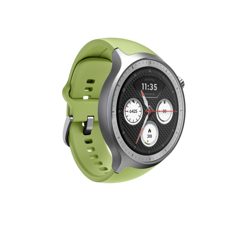 Image of Motorola Motorola Moto Watch 3.63cm (1.43") OLED 47mm Digital Touch Screen Silver GPS (satellite) PG38C08264