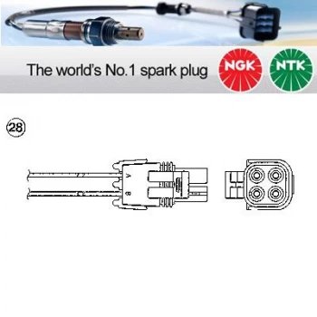 Image of 1x NGK NTK Oxygen O2 Lambda Sensor OZA83-R1 OZA83R1 (0156)