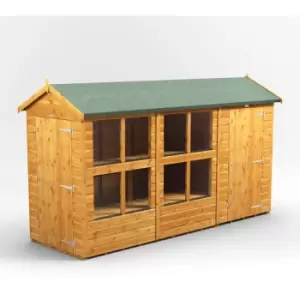 image of 12x4 Power Apex Potting Shed Combi Building including 4ft Side Store