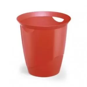 Image of Durable Waste Bin Trend 16L Transparent Red
