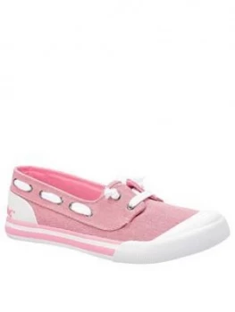 image of Rocket Dog Jazzin Jetty Salty Plimsoll - Pink, Size 4, Women