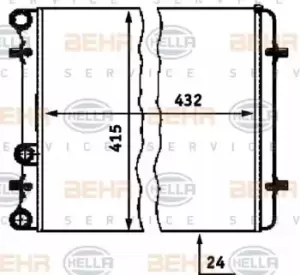 Image of Behr Heat Exchanger 8MK376713-774 with Seal Genuine for 8MK 376 713-771