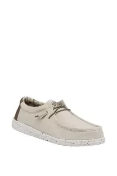 image of HEYDUDE Wally Stretch Shoe Male Ivory UK Size 8