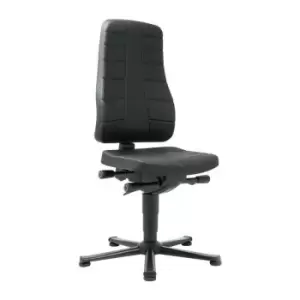 Image of Chaise datelier pivotante Highline patin mousse integrale noir 450-600 mm BIMOS