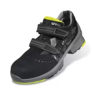 Image of Uvex 1 Man, Women Black/Lime Toe Capped Safety Trainers, EU 44