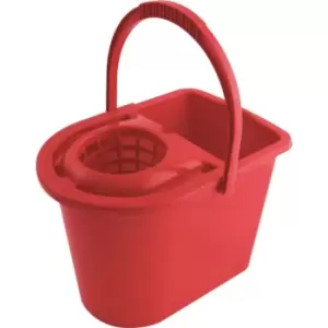 image of 15LTR Plastic Mop Bucket Red