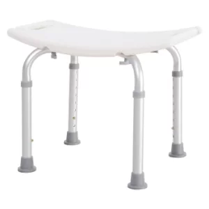 image of HOMCOM Rectangular Adjustable Height Mobility Medical Grade Stabilized Shower Seat Bath Stool