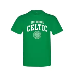 Image of Celtic FC Unisex Adult The Bhoys Crest T-Shirt (S) (Green)