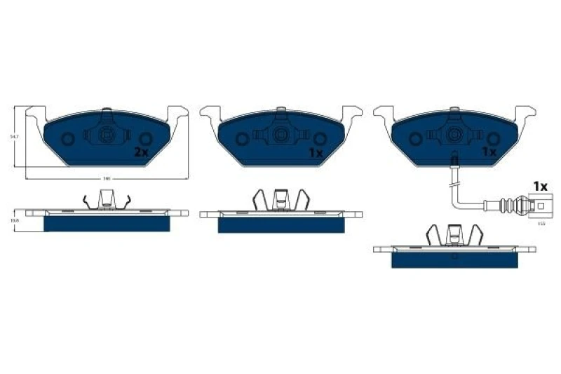 Image of Brake pad set TRW GDB1386BTE