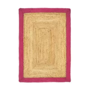 Image of Contrast Border Jute Indoor/Outdoor Rug