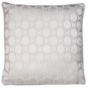 image of Solitaire Embroidered Cushion Sterling, Sterling / 50 x 50cm / Polyester Filled