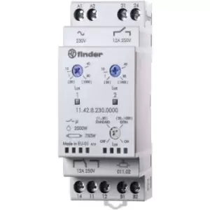 Image of Finder Twilight switch 11.42.8.230.0000 Operating voltage:230 V AC Light sensitivity: 1, 20 - 80, 1000 lx, lx 1 change-over, 1 maker