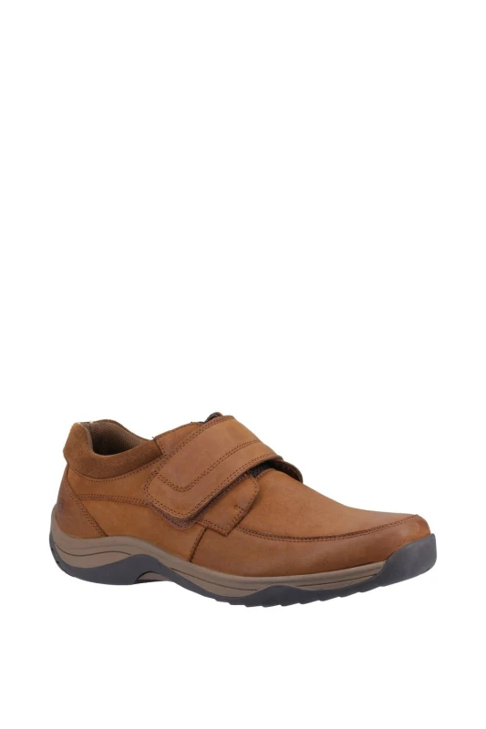Image of Hush Puppies 'Douglas' Classic Touch Fastening Shoes Tan