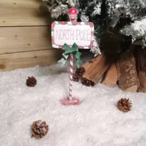 Image of 33cm North Pole Christmas Decoration Novelty Sign