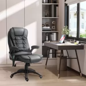 Image of Heated Vibrating Massage Office Chair with Reclining Function, black