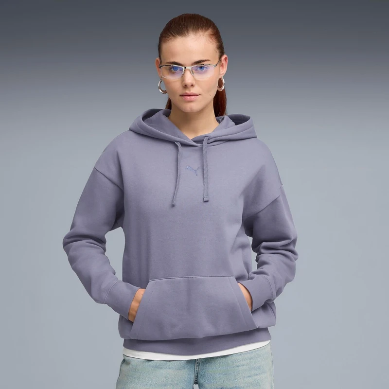 Image of Puma Essential Hoodie Purple Cotton XL