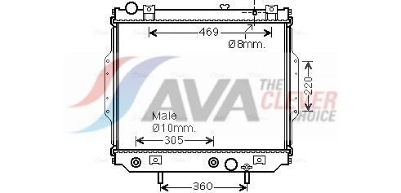 Image of Engine radiator AVA COOLING SYSTEMS JE2071