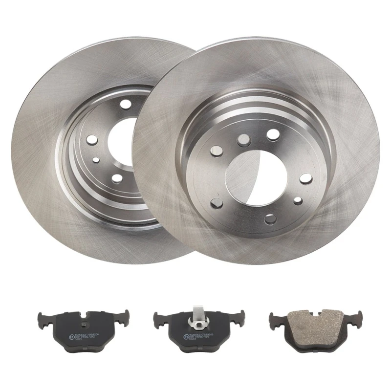 Image of RIDEX 3405B2387 Brake disc and pads set Rear Axle, Brake Disc Type: Solid, prepared for wear warning indicator Brake Set,disc brakes (3405)