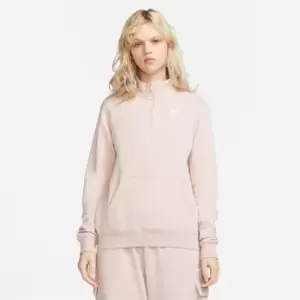 Image of Nike Sportswear Club Fleece Womens 1/2-Zip Sweatshirt - Pink