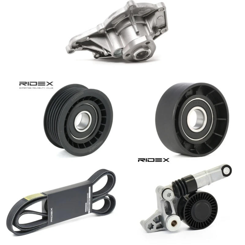 Image of RIDEX 4172P0166 Water Pump + V-Ribbed Belt Kit Water Pump + V-Ribbed Belt Kit (4172)