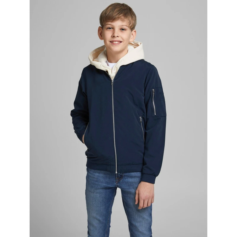 Image of Jack & Jones Navy Junior Rush Bomber Jacket Navy Boys 8Y 147654UK
