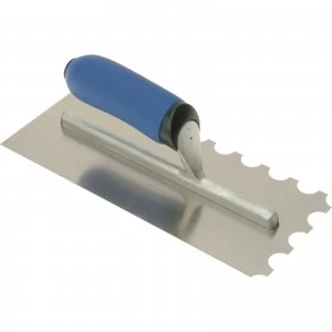 image of Vitrex Professional Stainless Steel 20mm Notched Adhesive Trowel 11" 4" 1/2"